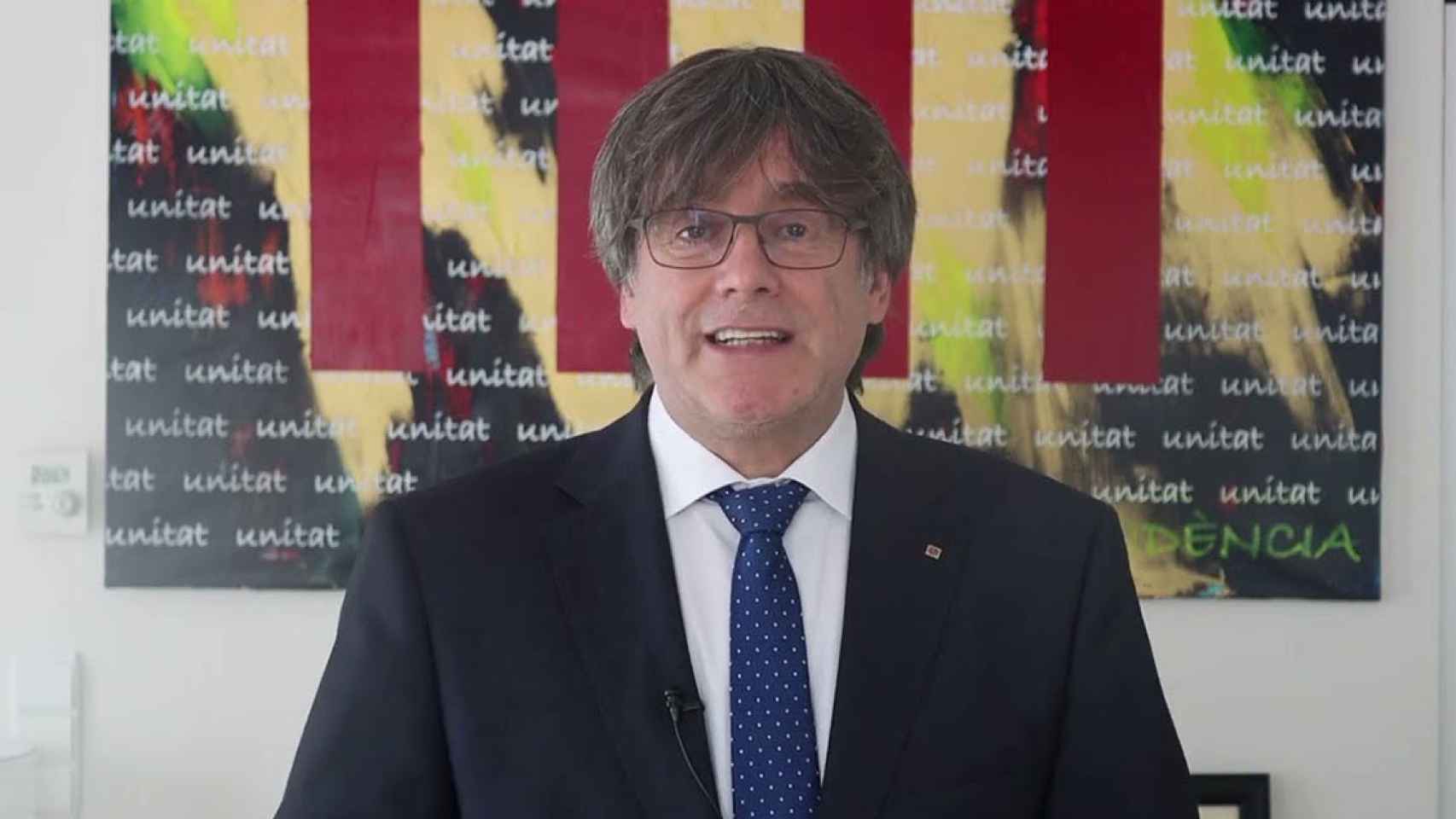 Carles Puigdemont, en su discurso con motivo de la Diada de 2022. Ahora volverá a ser protagonista por el 1-O