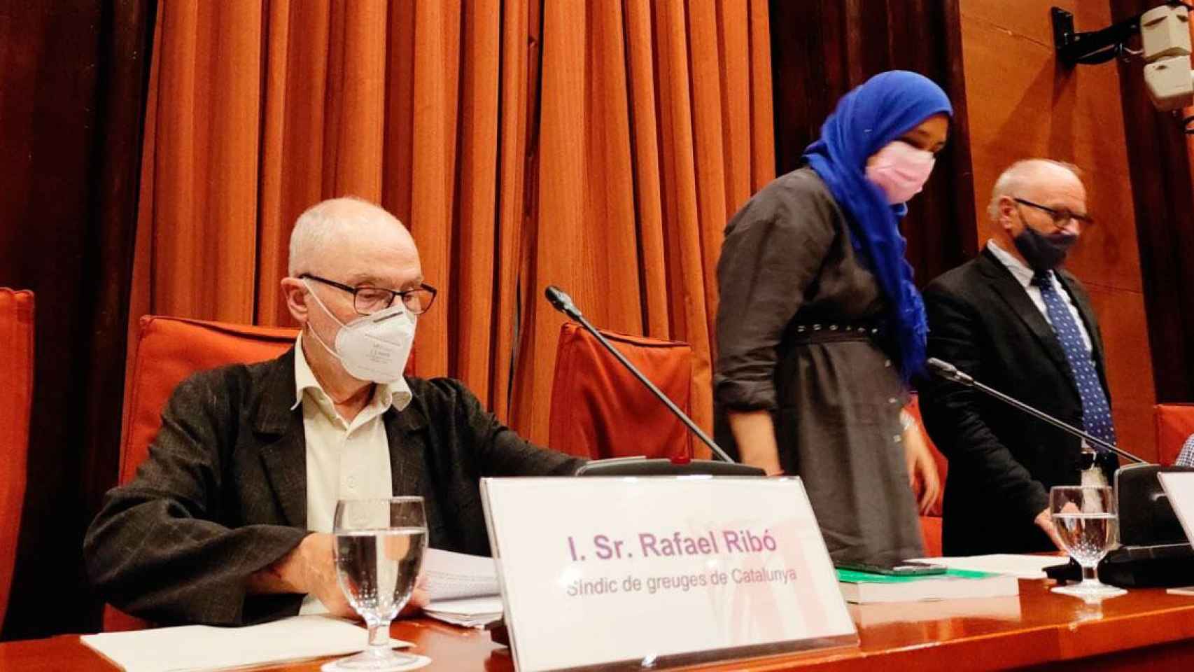 Rafael Ribó, Síndic de Greuges, en el Parlamento catalán hoy / CG