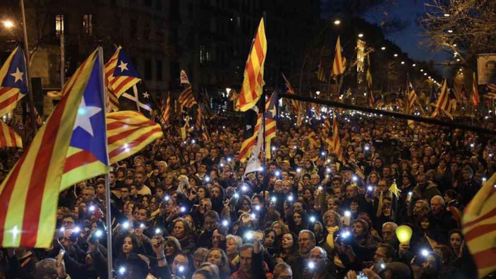 Manifestación del pasado 16-F en el que participó la ANC / TWITTER