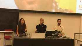 El exentrenador del Barça, Pep Guardiola, durante su conferencia en Liverpool / @jordifinestres