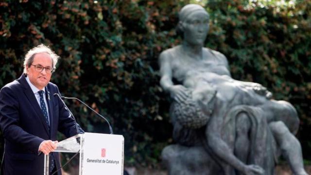 Quim Torra, presidente del 'Govern', en un acto de homenaje a Lluís Companys el lunes / EFE