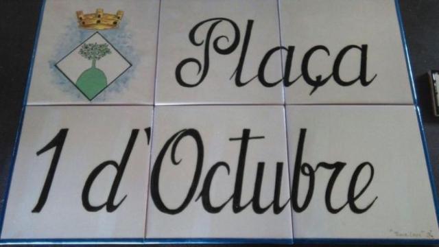 Imagen de la plaza del 1 de octubre con la que Vilagrasseta (Lleida) conmemorará la celebración del referéndum / CG