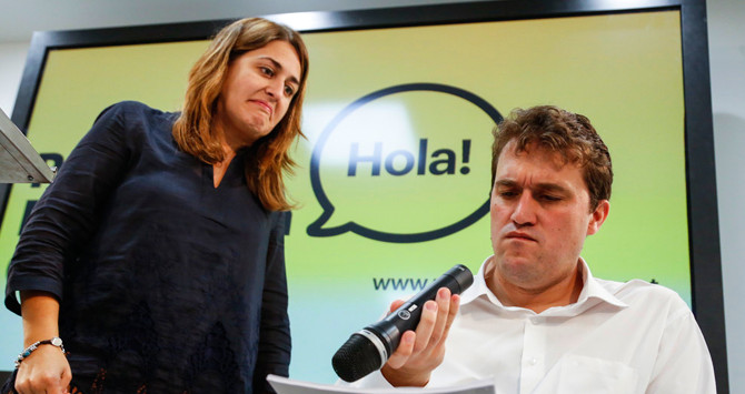 David Bonvehí junto a Marta Pascal, coordinadora general del PDEcat / EFE