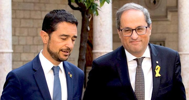 El consejero Damià Calvet, y el presidente Quim Torra