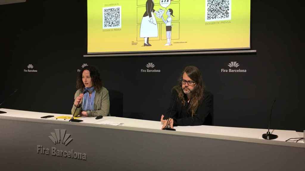 La directora general de Ficomic, Meritxell Puig, y el asesor de contenidos Borja Crespo, presentando el Comic Barcelona 2022 / EUROPA PRESS