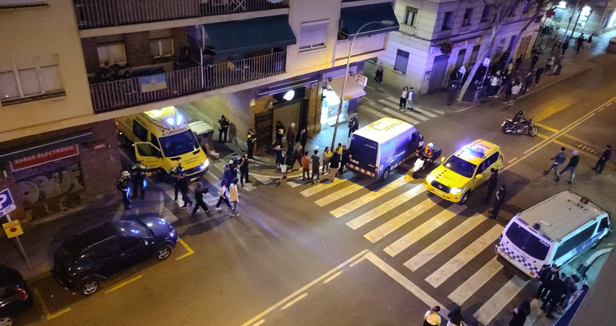 Escenario del tiroteo ocurrido en el barrio de la Barceloneta de Barcelona