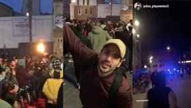 Secuencia del inicio de la pelea tras el botellón en el Macba de Barcelona / CG