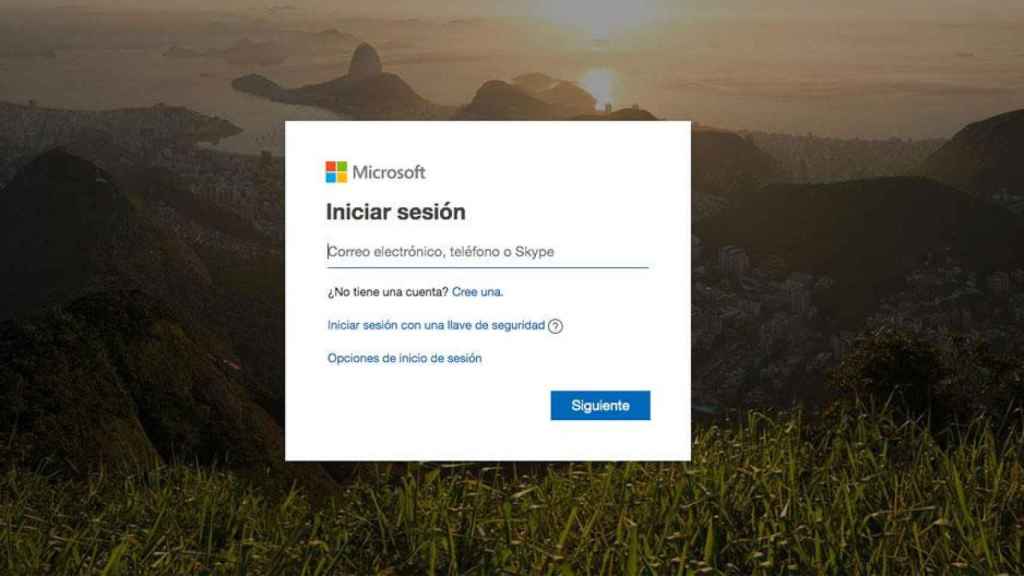 Pantalla de inicio de sesión de Microsoft / MICROSOFT