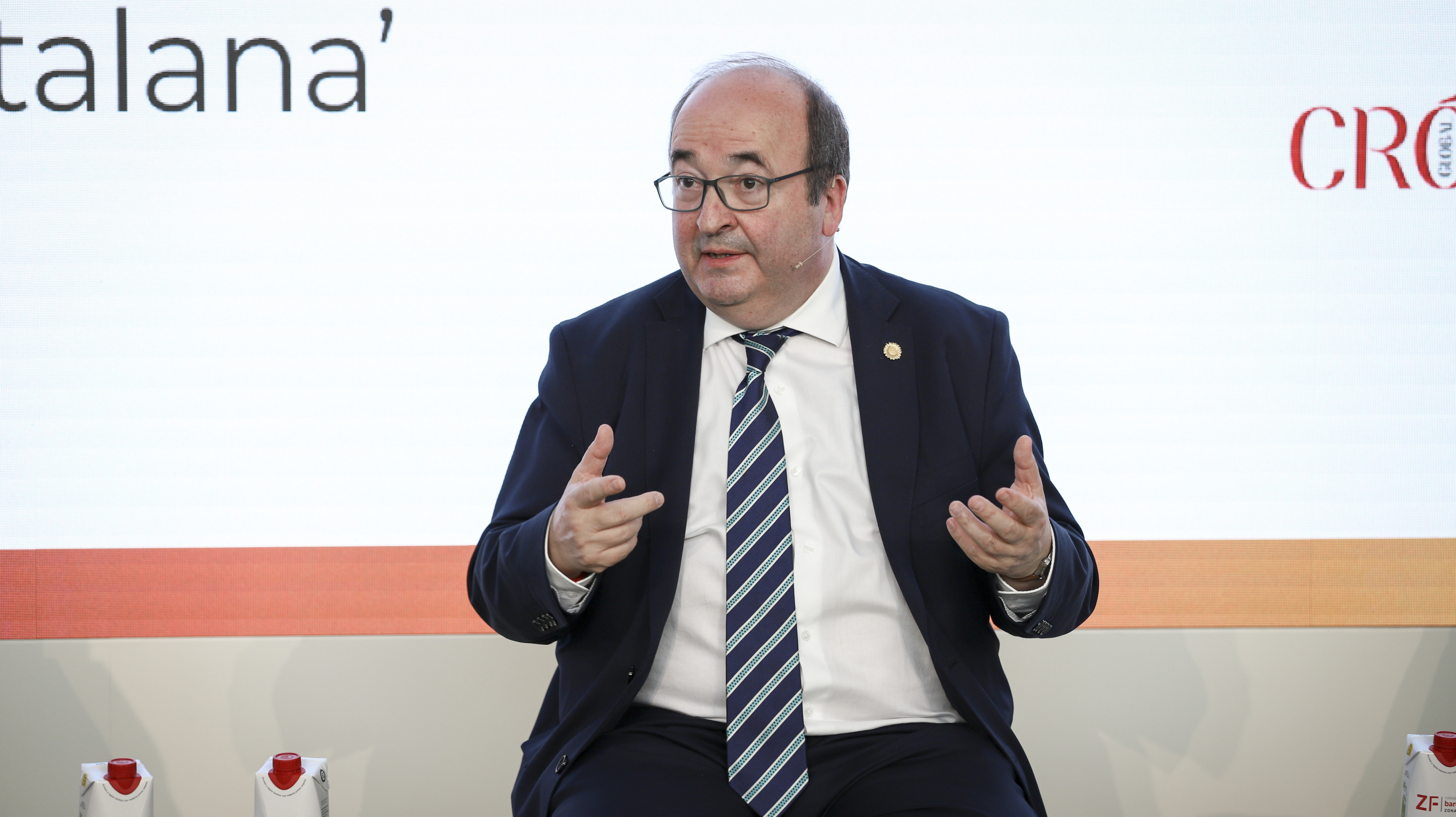 El ministro de Cultura y Deporte del Gobierno de España, Miquel Iceta, durante la segunda jornada del foro 'Desperta BCN!' / GALA ESPÍN