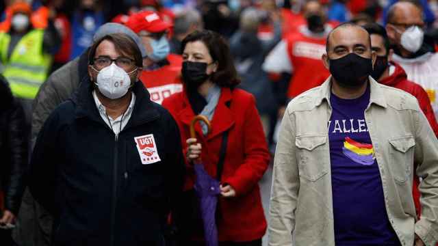 Los líderes de UGT, Camil Ros (i) , y CCOO, Javier Pacheco (d) en Barcelona / KIKE RINCÓN - EUROPA PRESS