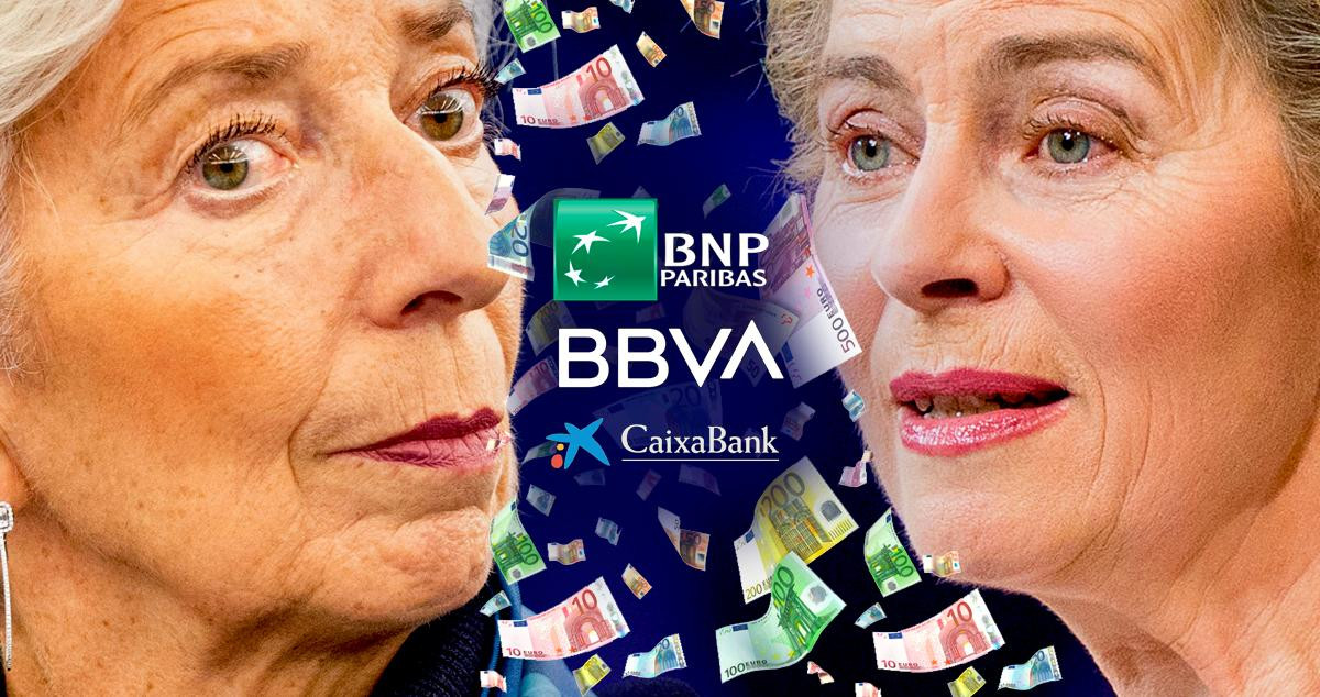 La presidenta del BCE, Christine Lagarde (izq.), y la de la Comisión Europea, Ursula Von der Leyen / CG