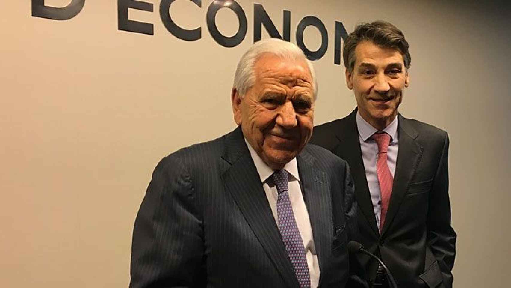 Xavier Pujol (d) y José María Pujol (i), consejero delegado y presidente de Ficosa en el Círculo de Economía / CG