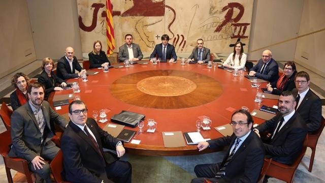 Reunión del Gobierno de Carles Puigdemont.