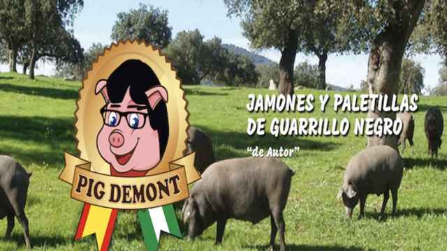 Una foto de la web de los jamones Pig Demont que ha denunciado Carles Puigdemont