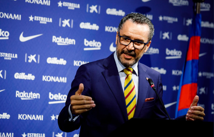 Josep Vives en rueda de prensa / FC Barcelona