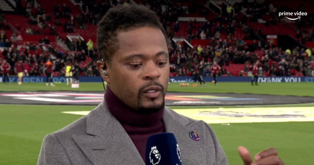 Patrice Evra, exjugador del Manchester United, en un programa de Amazon Video / Redes