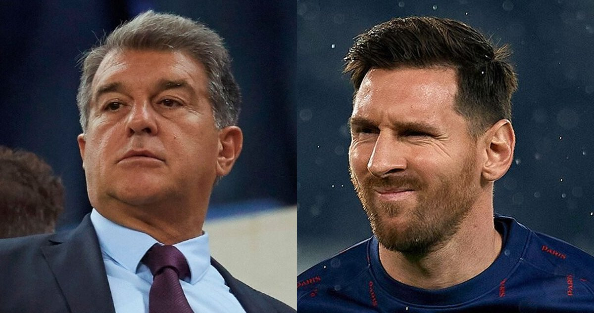 Joan Laporta y Lionel Messi, en un fotomontaje / Culemanía