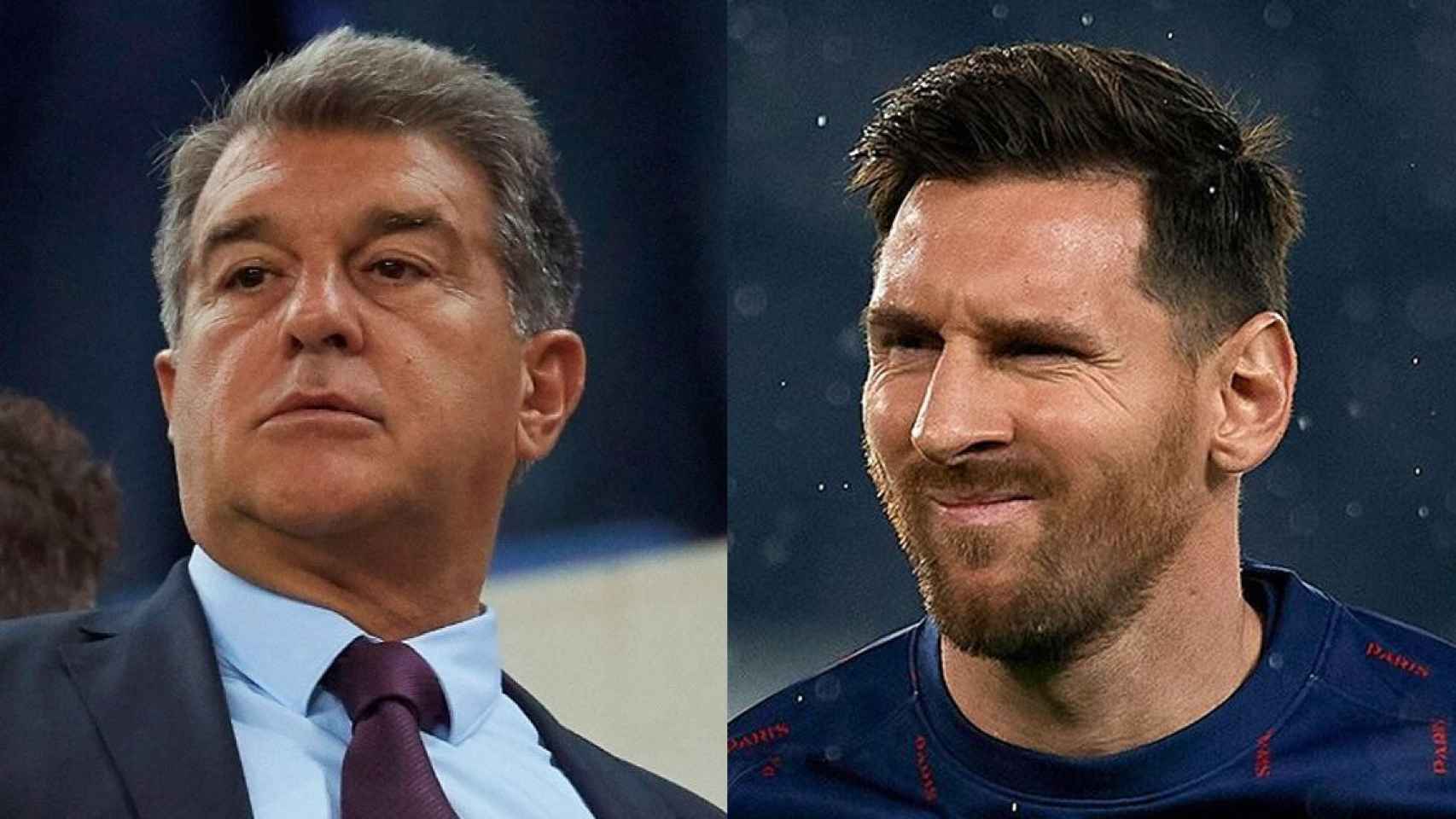 Joan Laporta y Lionel Messi, en un fotomontaje / Culemanía