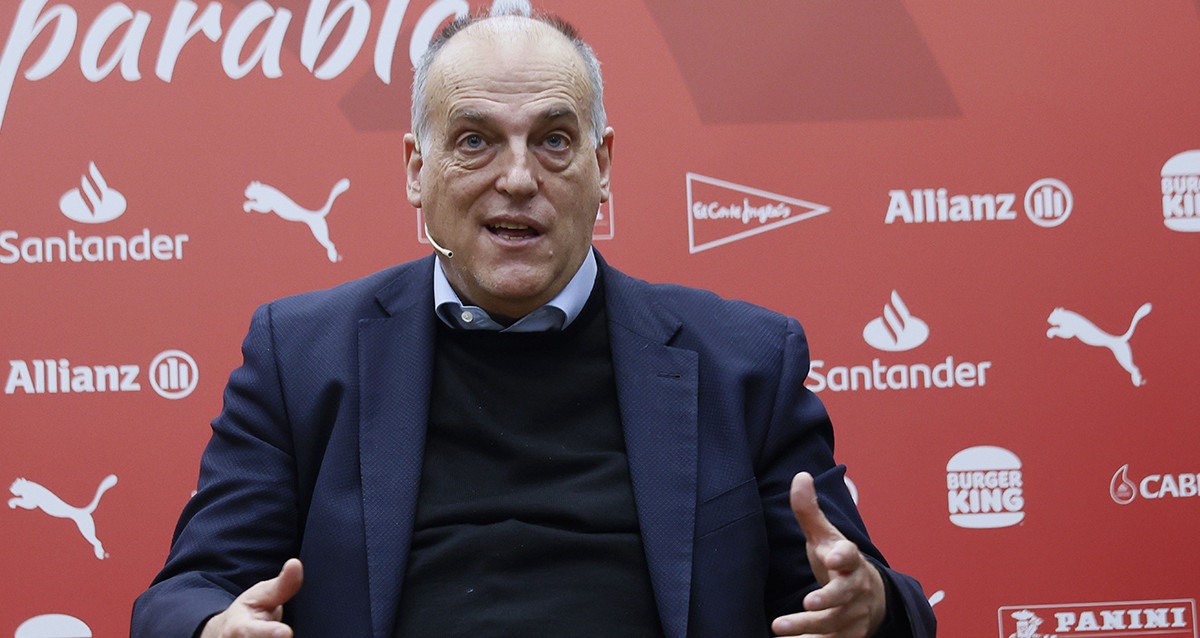 Javier Tebas, presidente de la patronal, en la presentación de la cuarta temporada de LaLiga Genuine / EFE