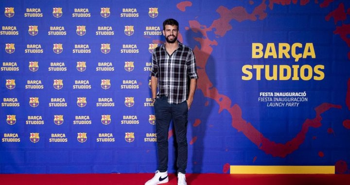 Piqué en un acto del Barça Studios / EFE