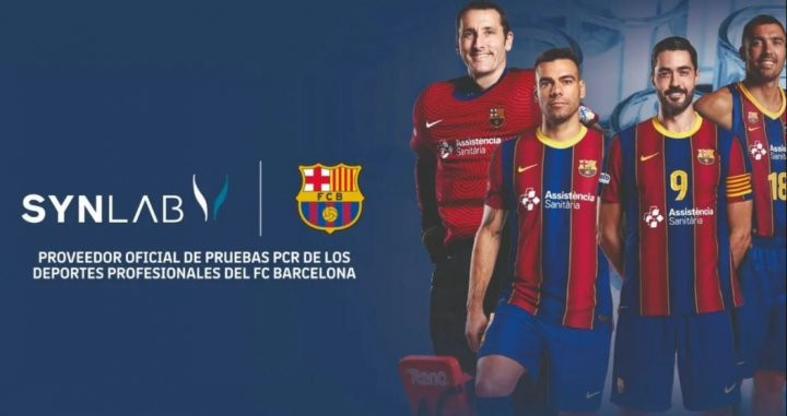 Synlab, nuevo patrocinador de las secciones del Barça al hacerles los tests PCR / FCB