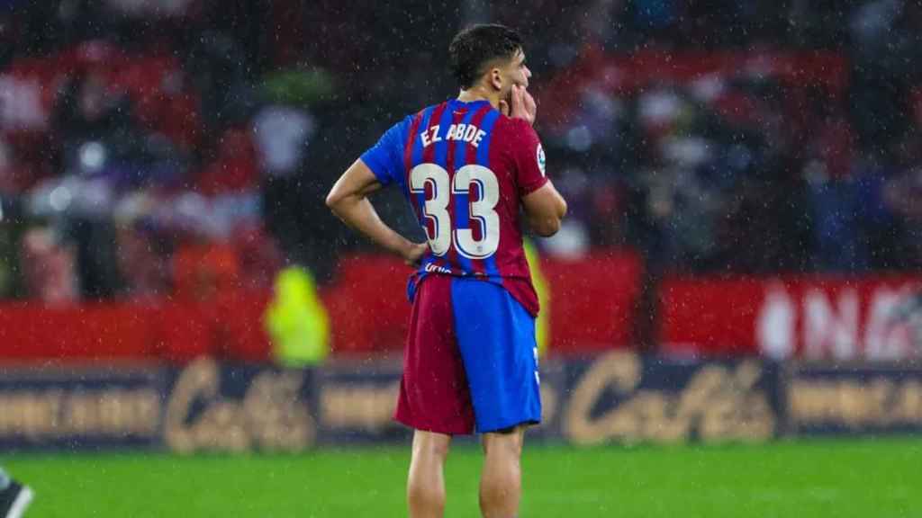 Abde, en el último partido del Barça contra Sevilla / FCB