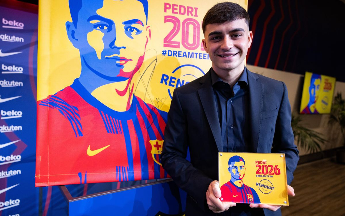 Pedri, feliz tras renovar / FCB