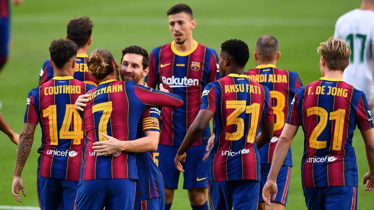 Los jugadores del Barça de Koeman, celebrando un gol | EFE