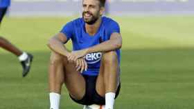 Una foto de Gerard Piqué durante un entrenamiento del Barça / FCB