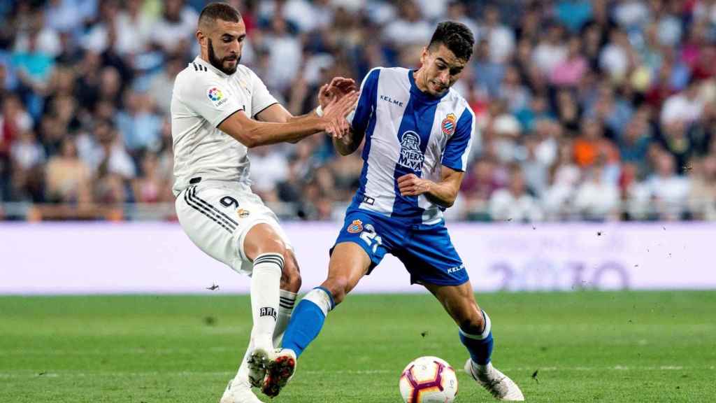 Una foto del jugador del RCD Espanyol contra el Real Madrid / EFE