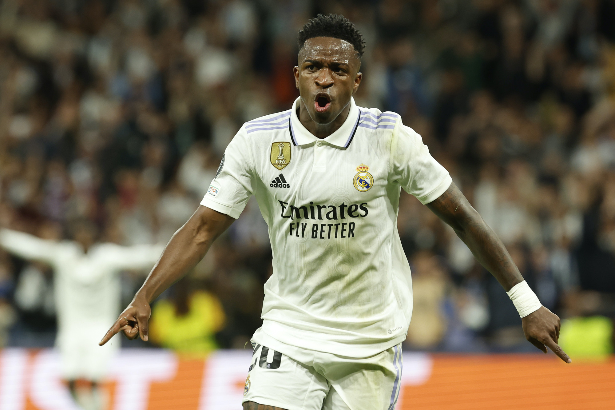 Vinicius Jr, celebrando un gol marcado con el Real Madrid / EFE