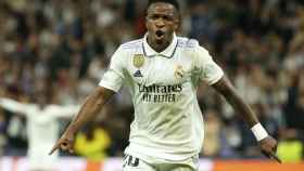 Vinicius Jr, celebrando un gol marcado con el Real Madrid / EFE