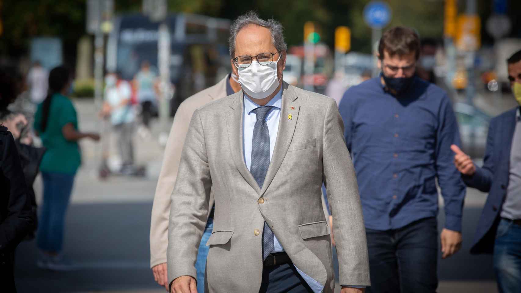 Quim Torra, en un acto de la asociación independentista Òmnium Cultural en Barcelona en el tercer aniversario del referéndum ilegal del 1-O / EUROPA PRESS