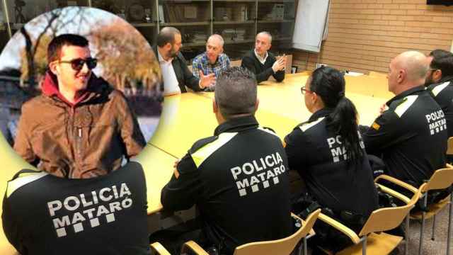 Eloi Delgadillo, cargo local de ERC en Mataró, ha arremetido contra la policía local de su pueblo / FOTOMONTAJE CG