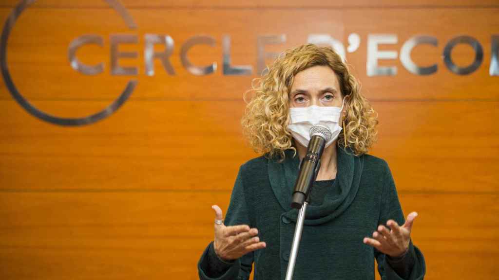 La presidenta del Congreso, Meritxell Batet, en el Círculo de Economía / CdECONOMIA