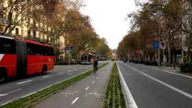 Imagen del paseo San Juan de Barcelona, una de las vías en las que se ha experimentado una normalidad total este 21D / CG