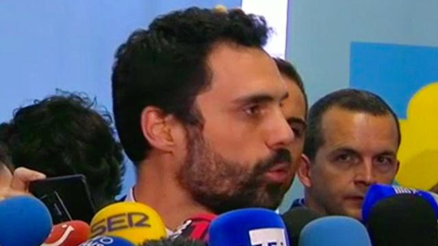 Torrent declarando después que el Gobierno impida usar la oficina de la Generalitat en Bruselas con Puigdemont / CG