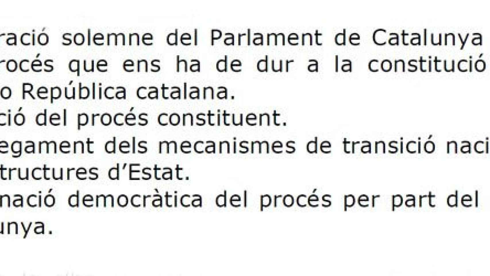 Principio de acuerdo de los partidos y entidades secesionistas y soberanistas para después del 27S