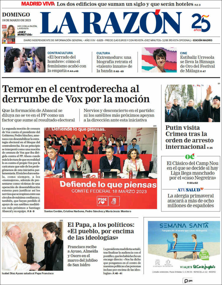 La Razón 19 de marzo