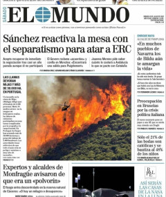 Portada de El Mundo, 16 de julio de 2022