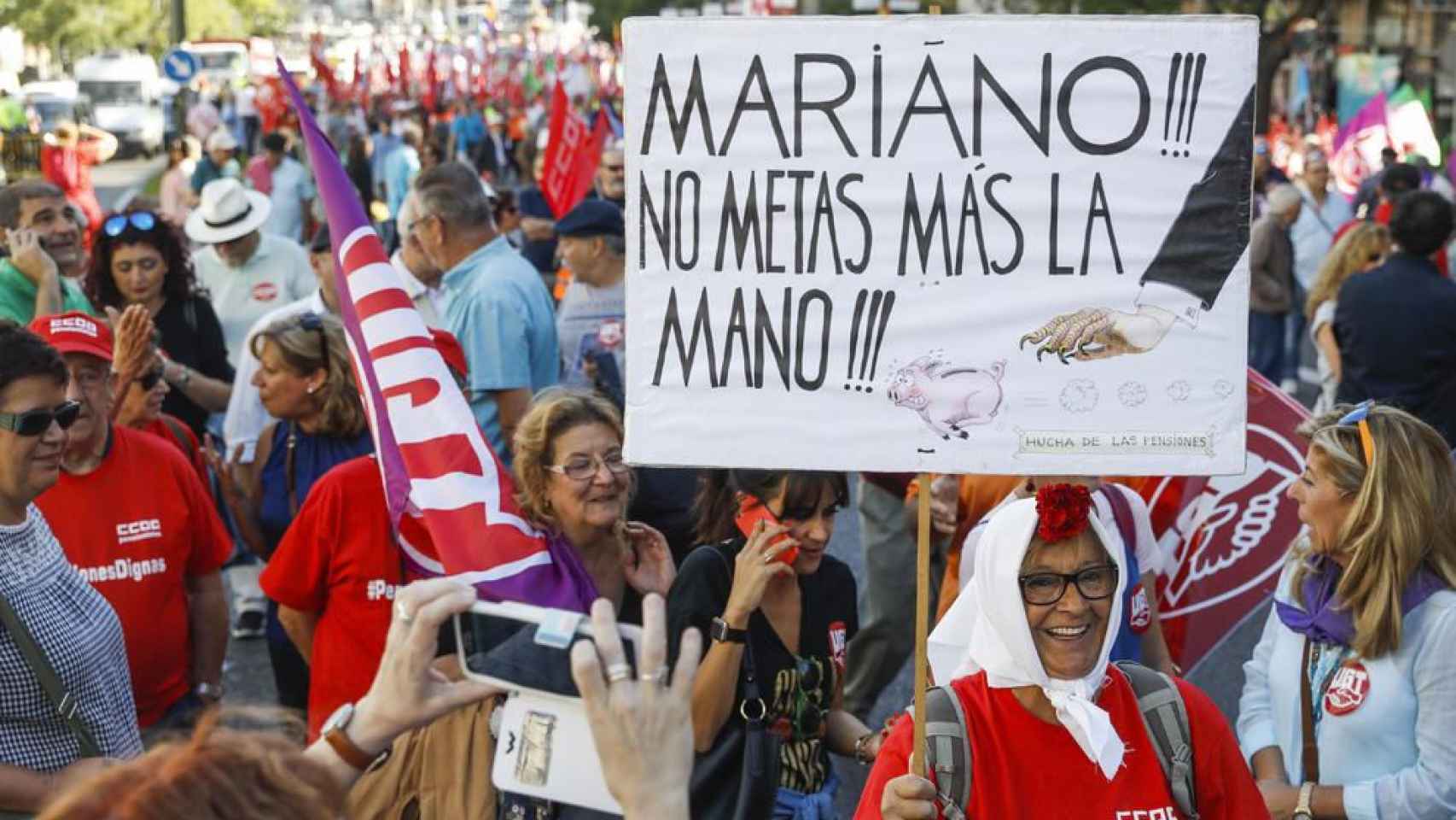 Imagen de una de las recientes manifestaciones contra la pérdida de poder adquisitivo de las pensiones