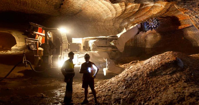 Interior de la mina de Cabanasses, una de las explotaciones de Iberpotash en la comarca del Bages (Barcelona) / CG