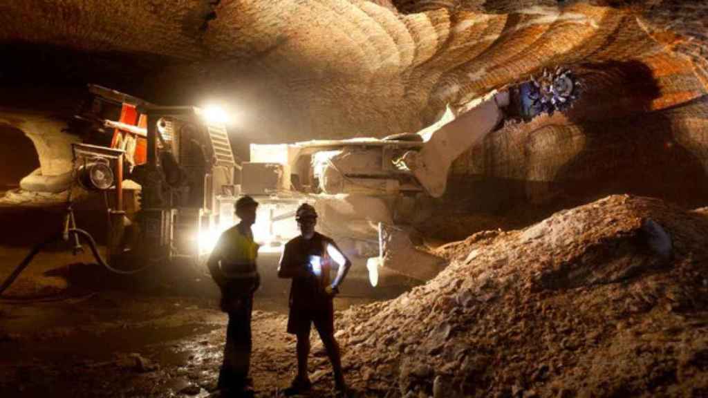 Interior de la mina de Cabanasses, una de las explotaciones de Iberpotash en la comarca del Bages (Barcelona) / CG