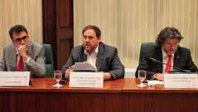 El vicepresidente económico Oriol Junqueras, en la Comisión de Economía del Parlamento de Cataluña.