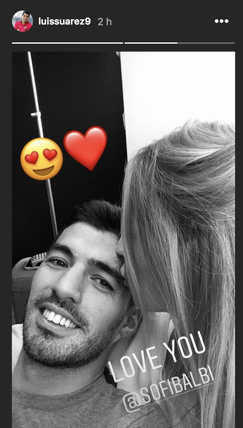 Una foto de Luis Suárez y Sofia Balbi / Instagram