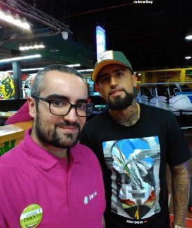 Vidal en la bolera del Splau / Instagram