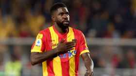 Umtiti durante la victoria del Lecce contra la Lazio / REDES