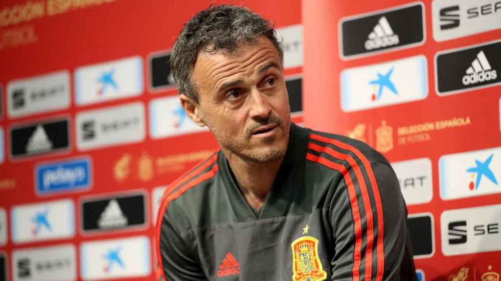 Luis Enrique en una rueda de prensa con la selección española / EFE