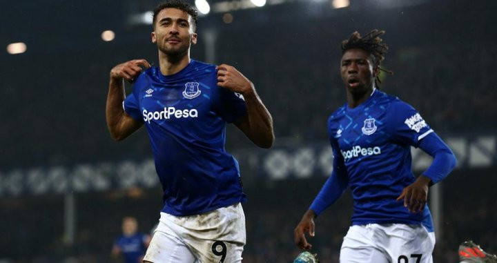 Calvert-Lewin celebrando su gol contra el Burnley / EFE