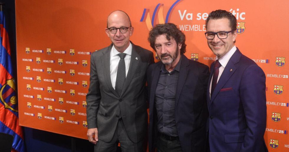 Jordi Cardoner, José Mari Bakero y Josep Vives en una imagen de archivo / FC Barcelona